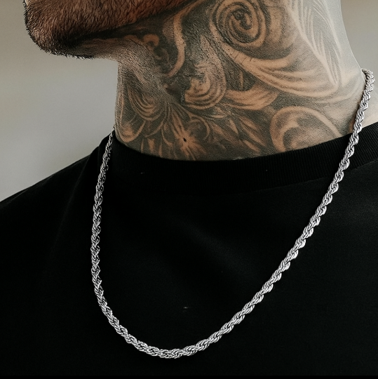 Rope Chain - Silver, 2-4MM 45-65cm