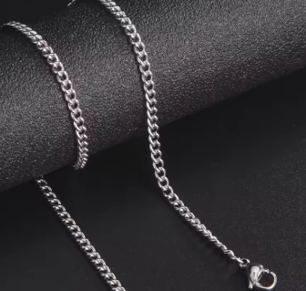 Curb Chain- Silver, 60cm 3MM