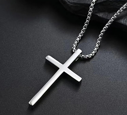 Silver Cross- Curb Chain 55cm