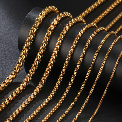 Link Chain - Gold 45-60cm 2-4MM