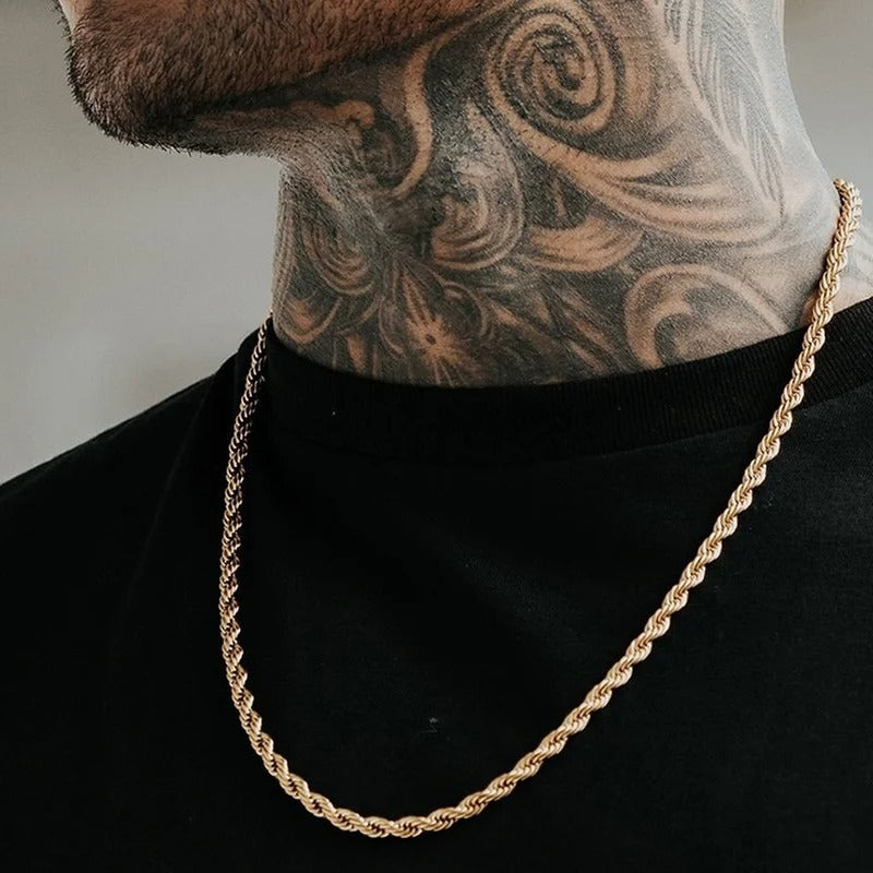Rope Chain - Gold, 2-4MM