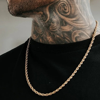 Rope Chain - Gold, 2-4MM