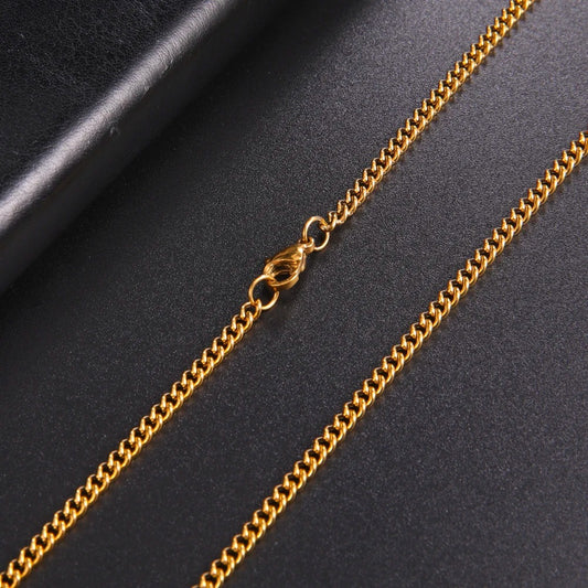 Curb Chain - Gold, 60cm 3MM