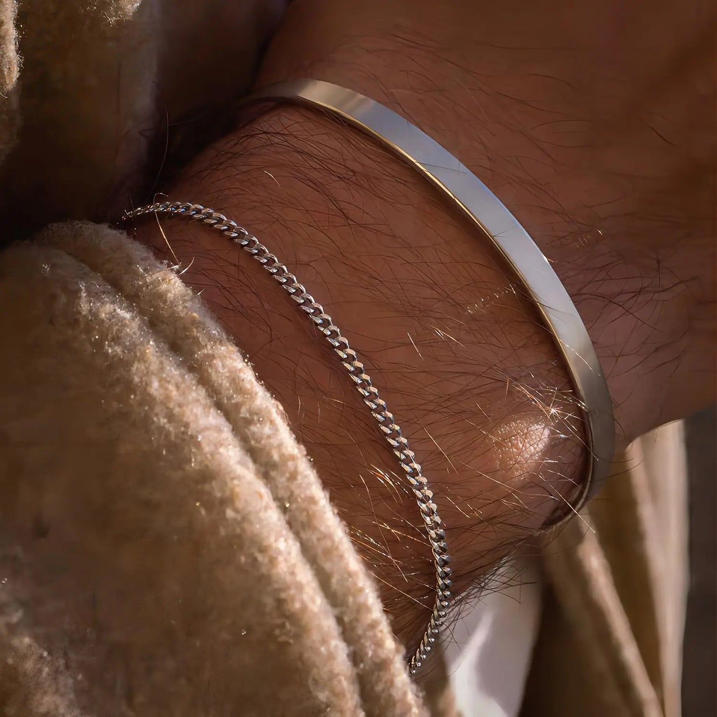 Cuban Cuff Bracelet 3MM-4MM