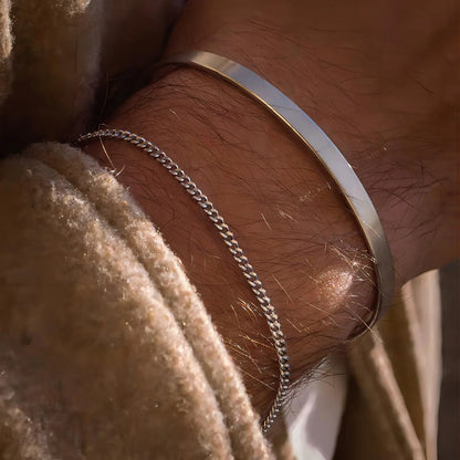 Cuban Cuff Bracelet 3MM-4MM