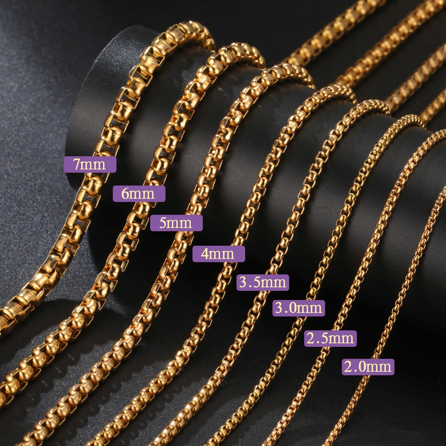 Link Chain - Gold 45-60cm 2-4MM